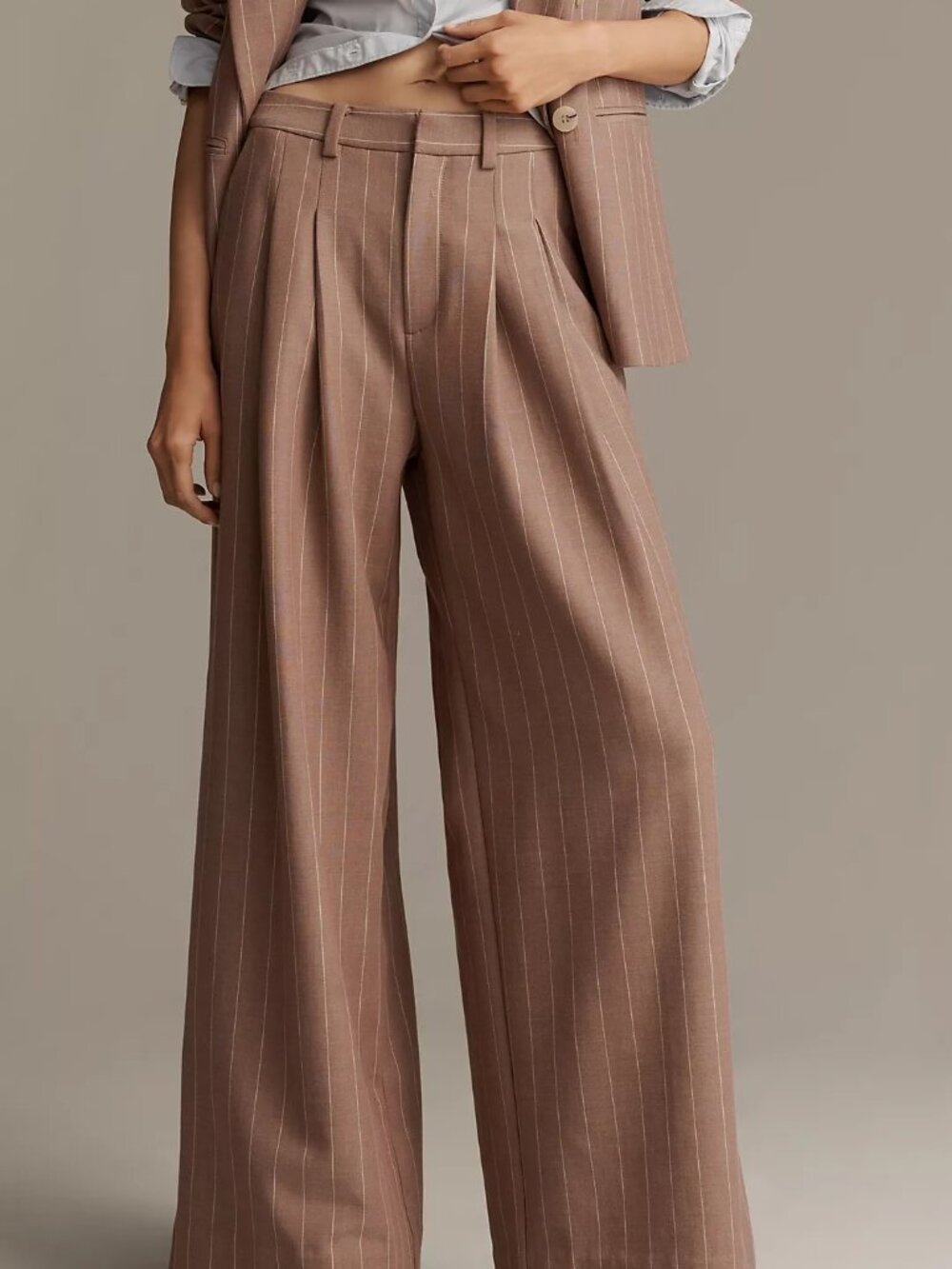 Anthropologie Maeve "The Avery" Pleated Wide-Leg Trousers